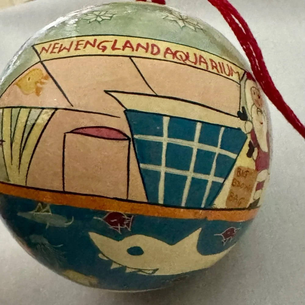 Bloomingdales‎ Paper Mache Christmas Ornaments Boston California